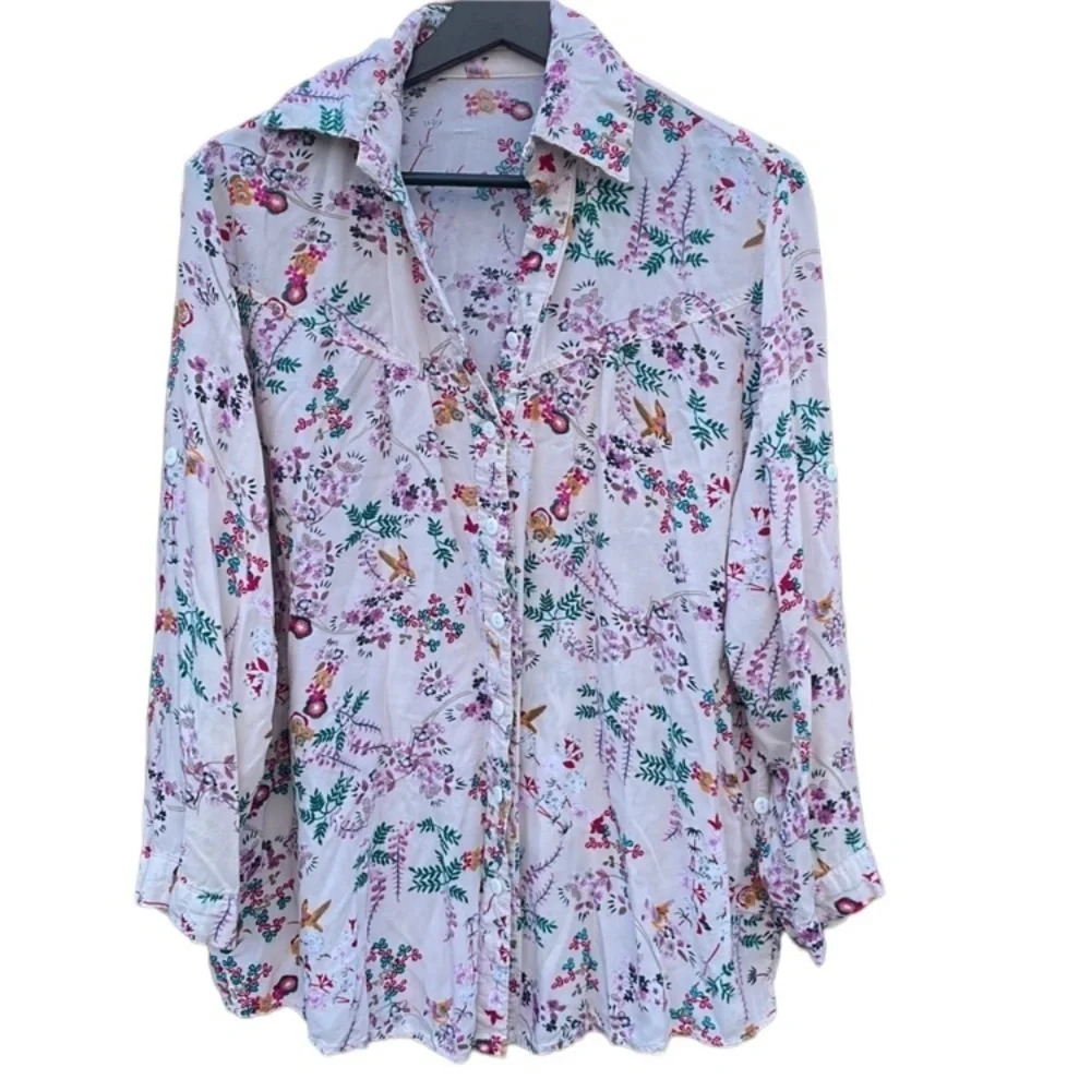 AIIT vintage floral blouse size large